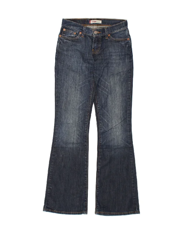 LEVI'S Womens Bootcut Jeans W26 L32 Navy Blue Cotton