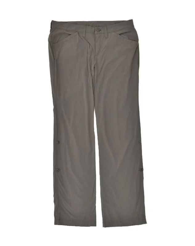 EDDIE BAUER Womens Straight Casual Trousers US 8 Medium W34 L32  Grey