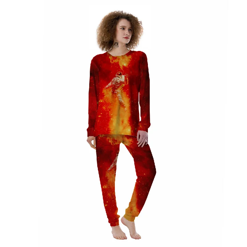 Fire Astronaut Print Women's Pajamas Sleepwear pajama sets