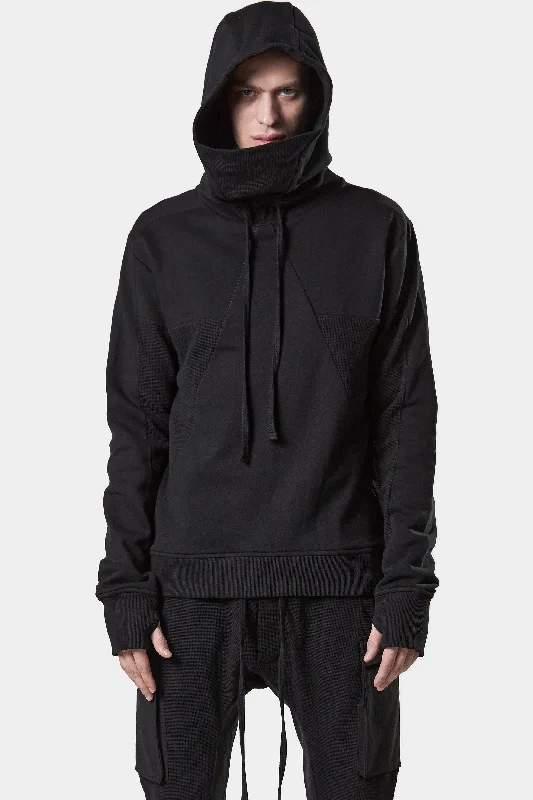 Contrast cotton hood sweater Budget-friendly sweaters