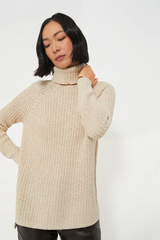 Cream Shaker Turtleneck Sweater Best sweaters for cold weather