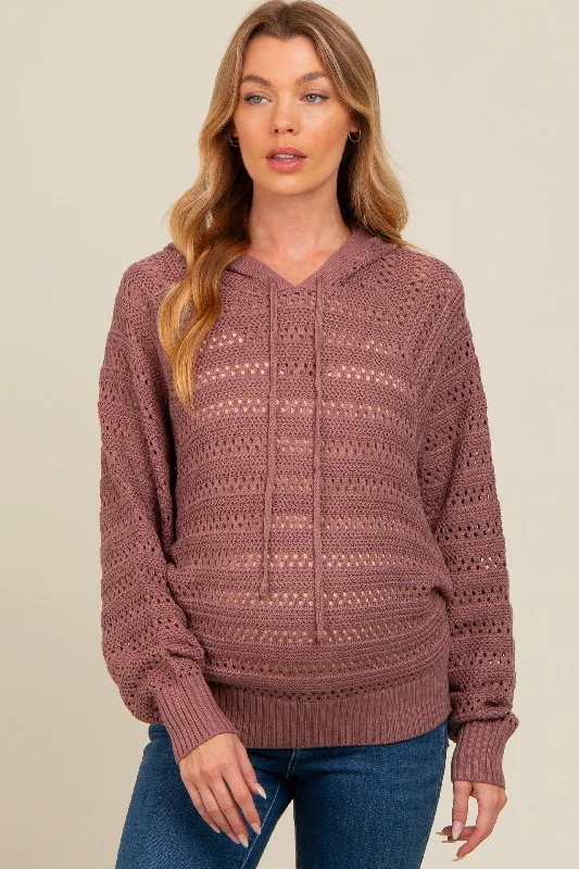 Plum Pointelle Knit Maternity Sweater Nike sweaters