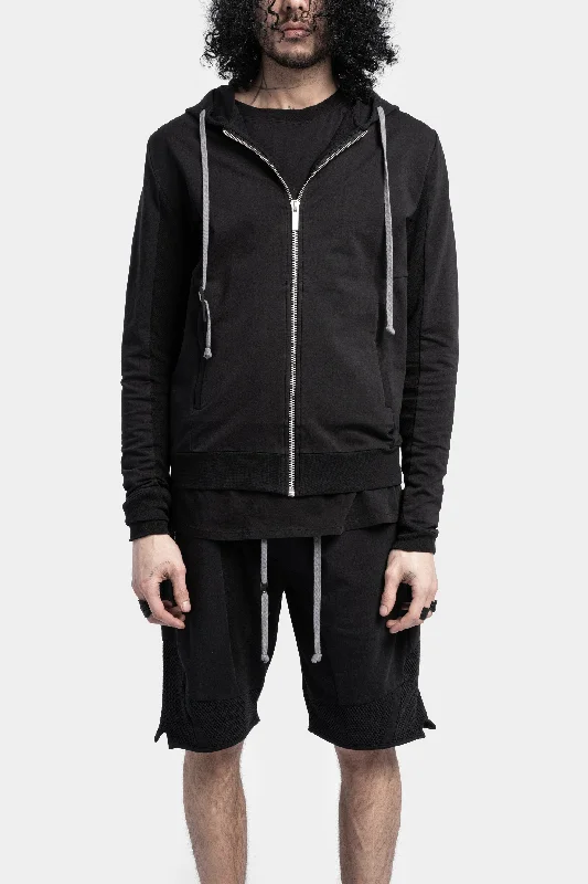 Zip hoodie pullover, Black Zip-up sweaters