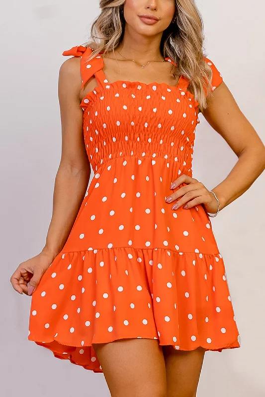 Depend On You Polka Dot Print Mini Dress High-end mini dresses