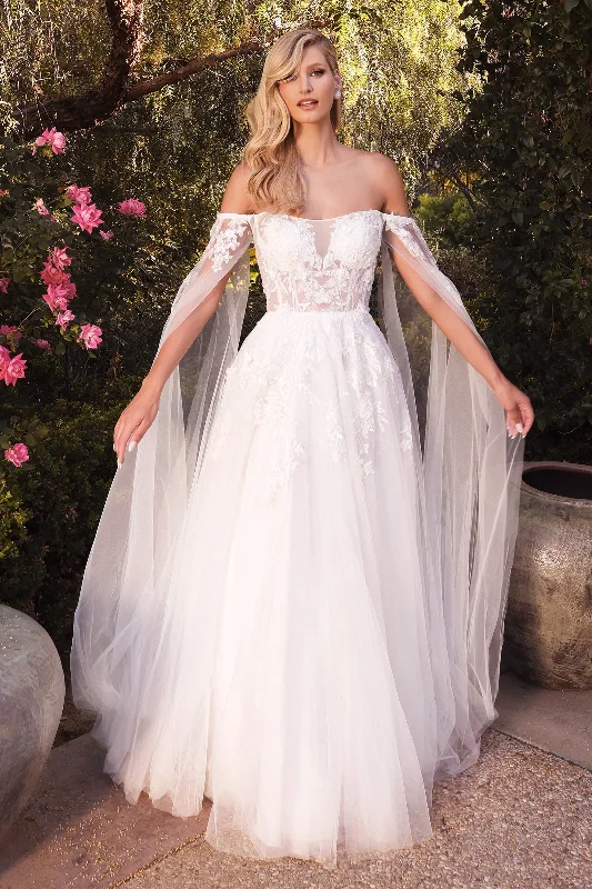 Cinderella Divine: Captivating Off-Shoulder Gown for Special Occasions Beaded Wedding Gown