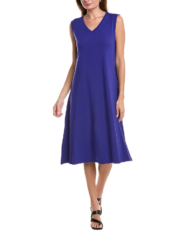 Eileen Fisher V-Neck Midi Dress Lace midi dresses