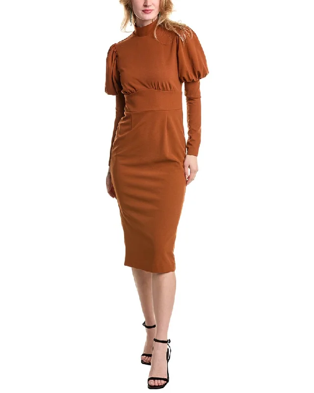 Alexia Admor Divya Mock Neck Midi Sheath Dress Winter midi dresses