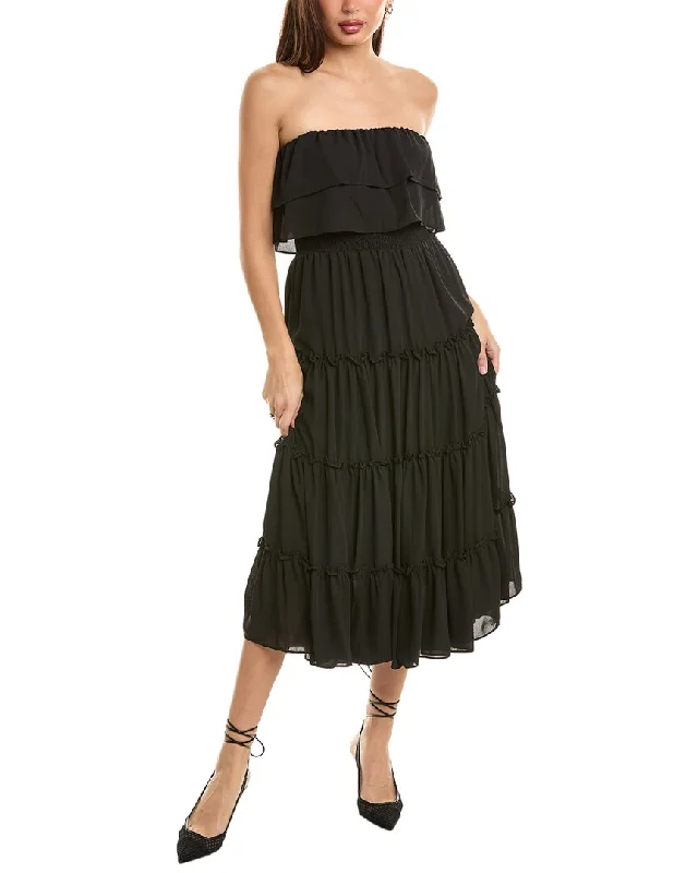 1.State Tiered Strapless Midi Dress Best value midi dresses