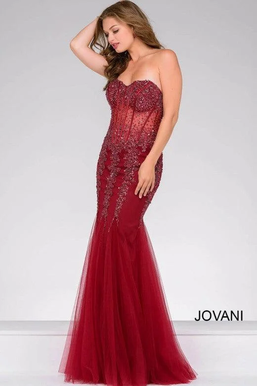 Jovani 5908 Prom Long Strapless Mermaid Dress New Year's Eve maxi dresses