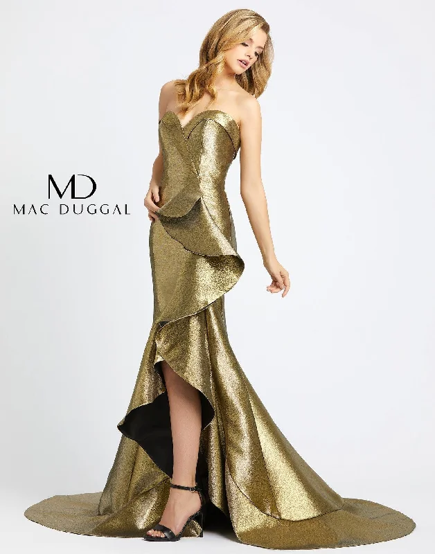 Mac Duggal 67662 Prom Long Metallic Trumpet Dress Chic maxi dresses