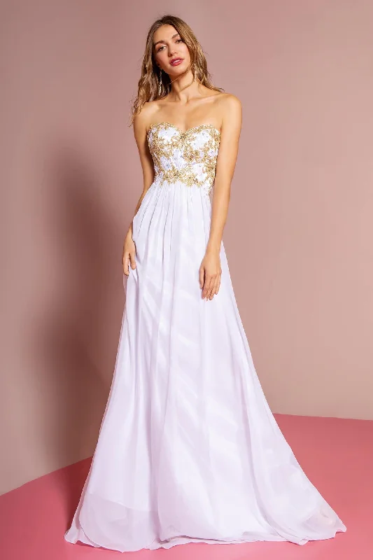 Prom Strapless Sweetheart Chiffon Long Formal Dress Sale Best maxi dresses for hourglass body shape