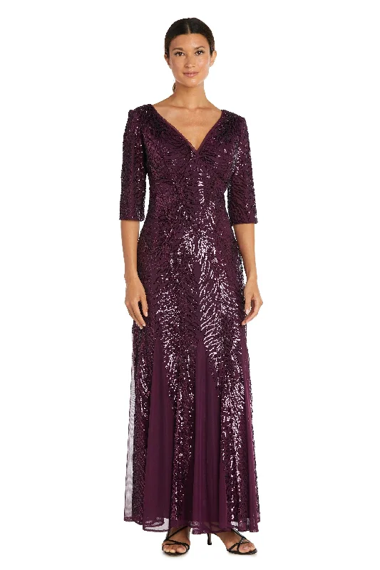 R&M Richards 7565P Long Formal Petite Beaded Dress Chic maxi dresses