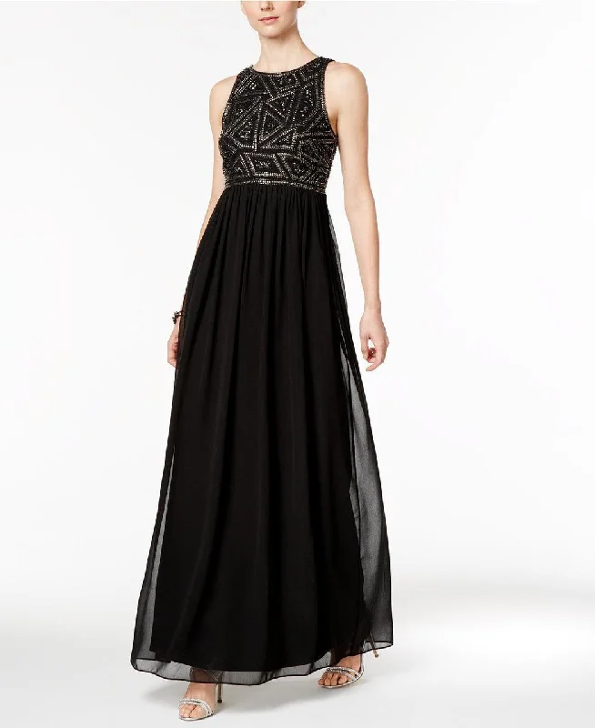 Adrianna Papell - 191910790 Embellished Jewel Ruched Gown Best party dresses for petites