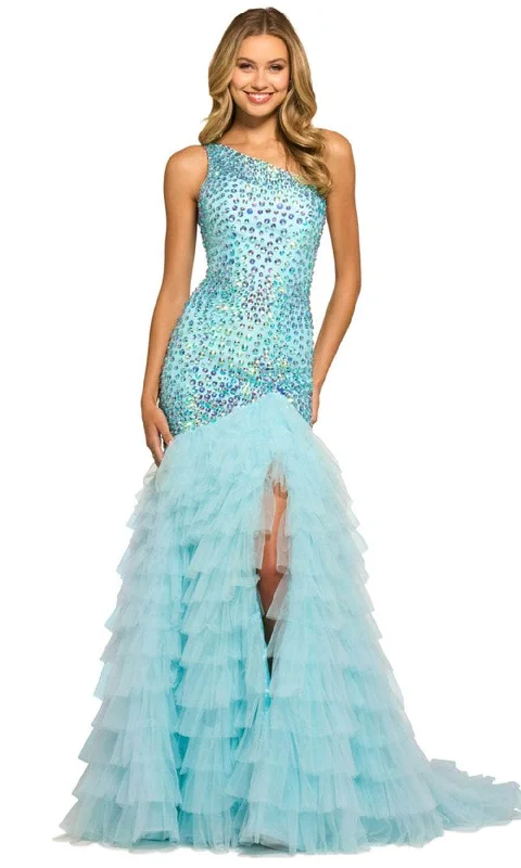 Sherri Hill 55357 - One-Sleeve Beaded Prom Gown Glamorous party dresses