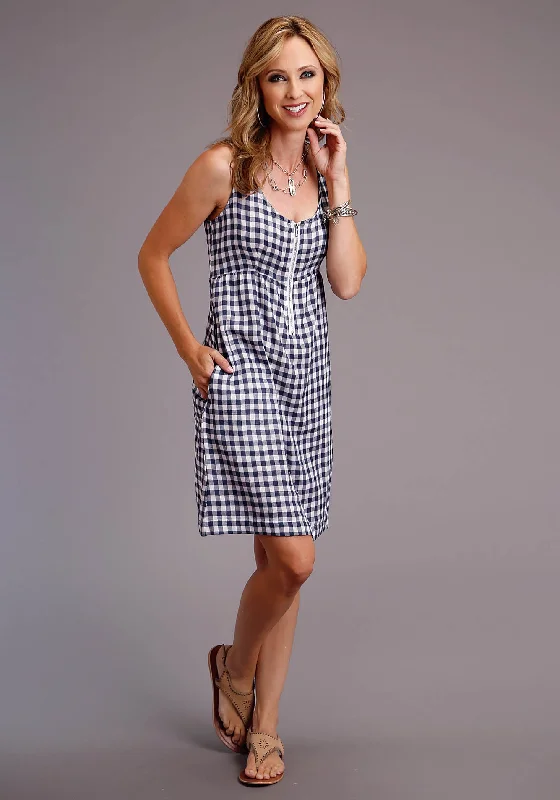 Women's Stetson Navy & White Western Dress Tiered unclassified dresses