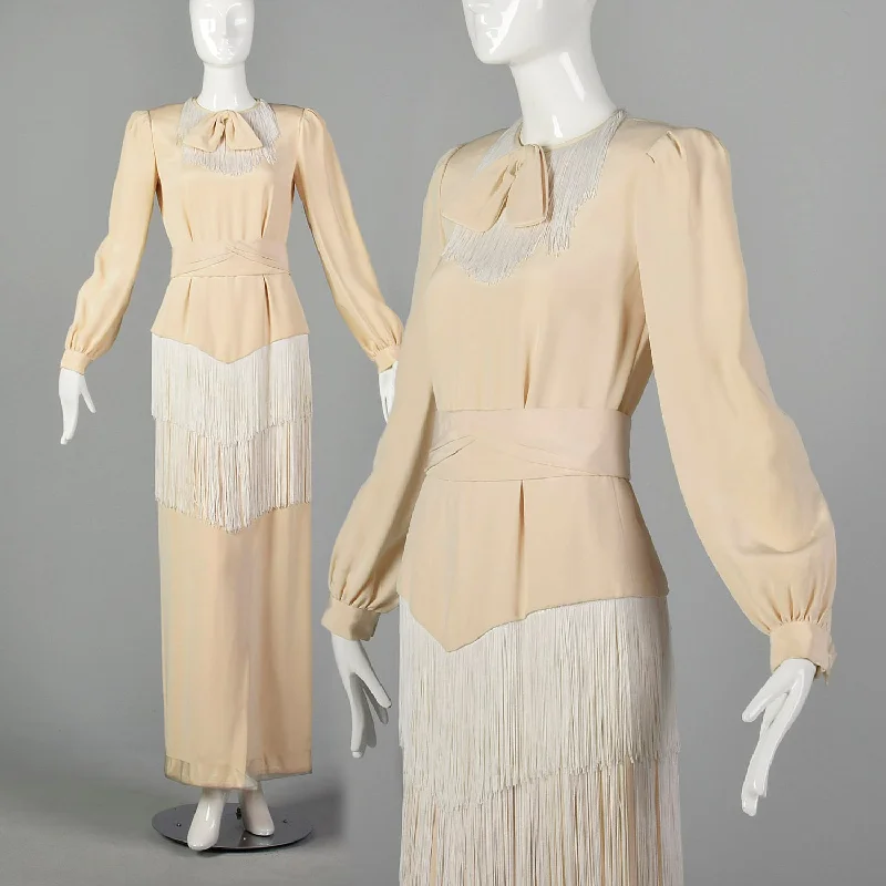 1969 André Laug for Audrey Hepburn Fringe Gown Club unclassified dresses