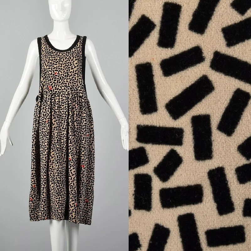 1990s Sonia Rykiel Knit Velour Jumper Dress Elegant unclassified dresses