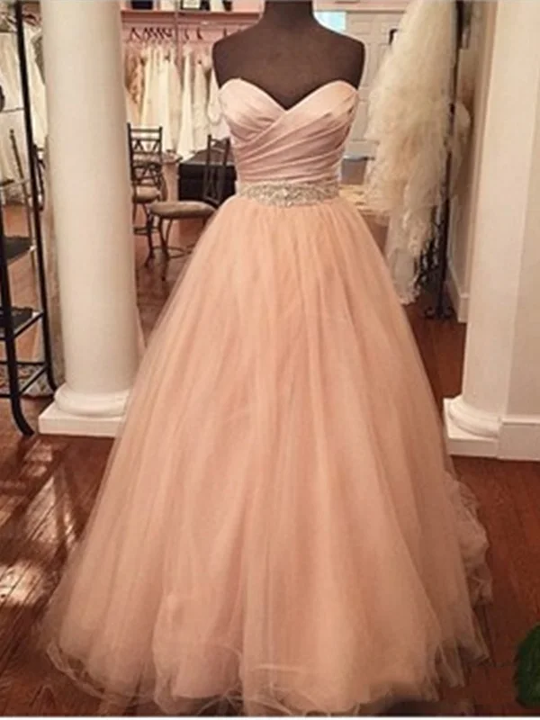 A Line Sweetheart Neck Floor Length Prom Dresses, Dresses For Prom Ruched unclassified dresses