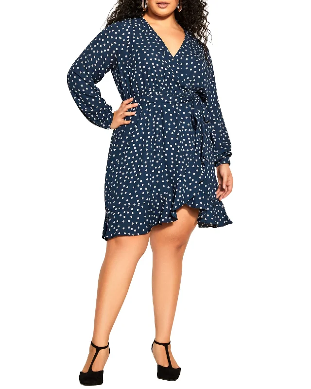 Amber Spot Dress | Navy/Silver Grey Budget-friendly unclassified dresses