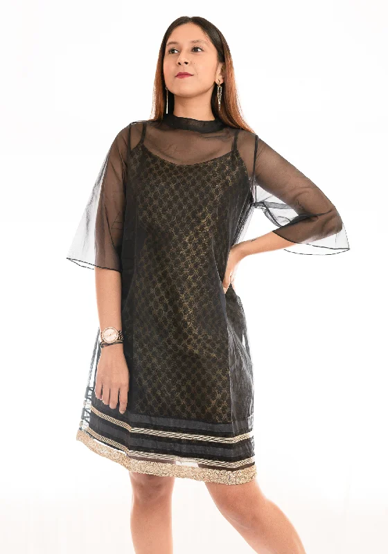 ANOMA Black Benarasi Dress Vacation unclassified dresses