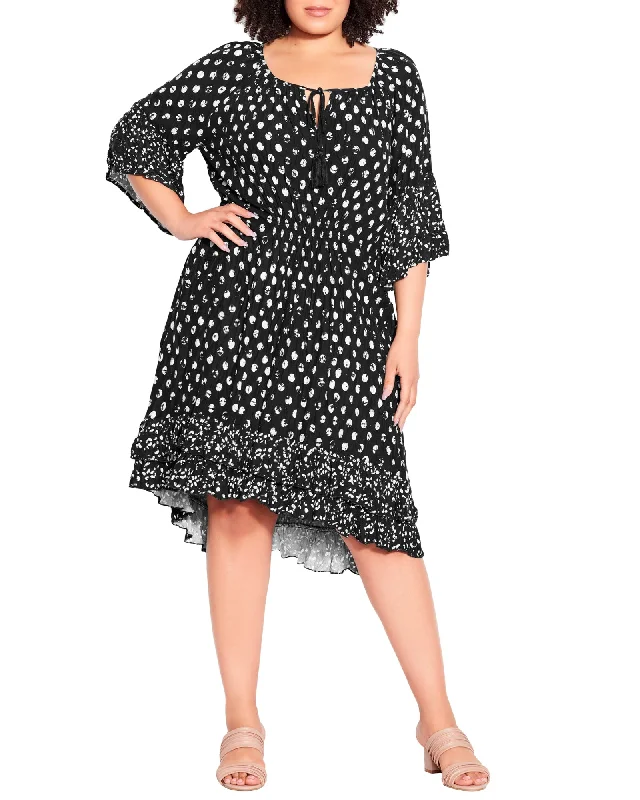 Aria All Day Crush Dress | Black / White Breathable unclassified dresses