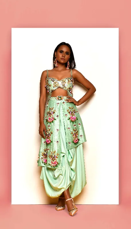 BUGGERED - MINT EMBELLISHED DHOTI JUMPSUIT Unique unclassified dresses