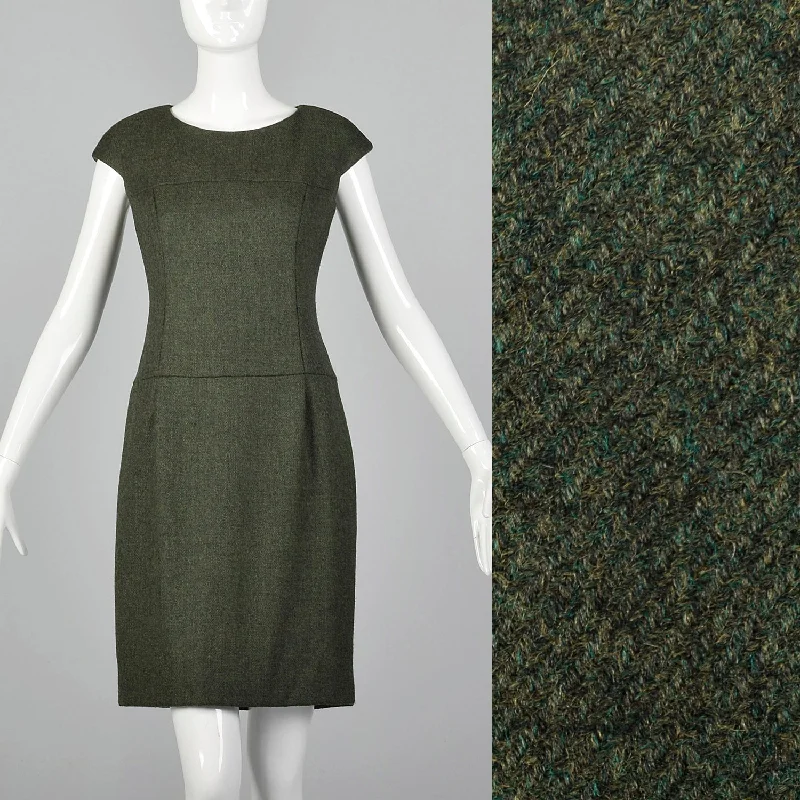 Classic Green Wool Dress by Norman Ambrose Preppy unclassified dresses