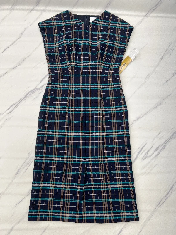 Dress Designer By Hugo Boss In Plaid Pattern, Size: 6 A-line floral dresses