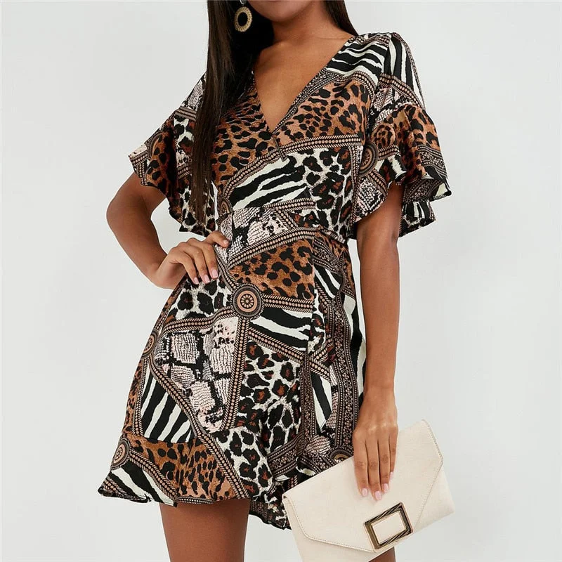 Dress Women Sexy Leopard Dress Vintage Best-selling unclassified dresses