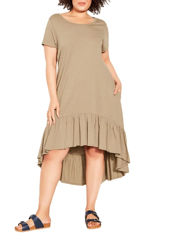 Ella Ruffle Dress | Brown Anniversary unclassified dresses