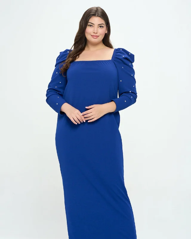 Evangeline Rhinestone Sleeve Dress | Royal Chiffon unclassified dresses