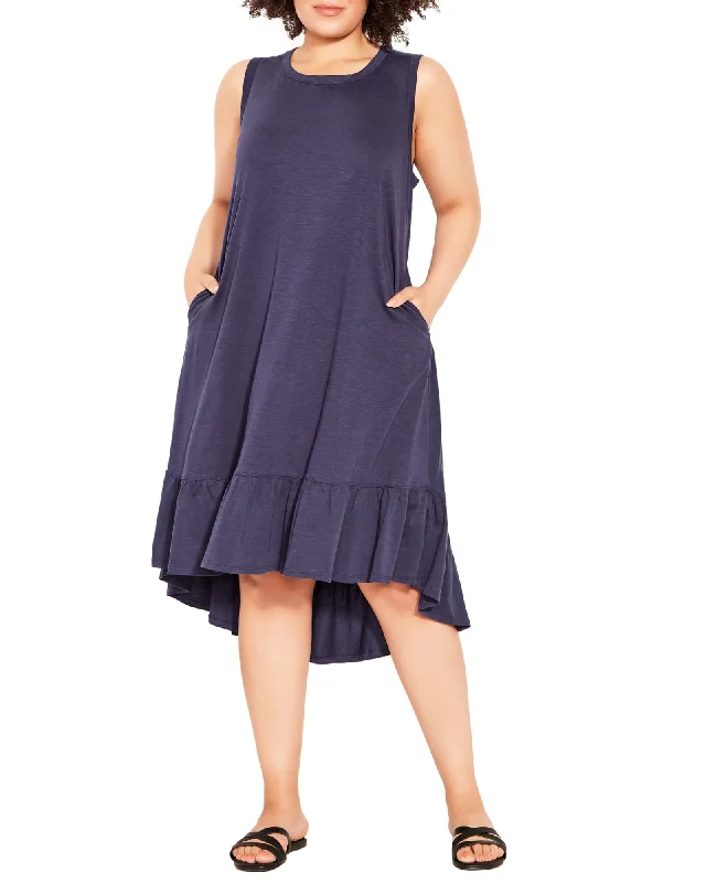 Evie Ruffle Dress | Navy Engagement unclassified dresses