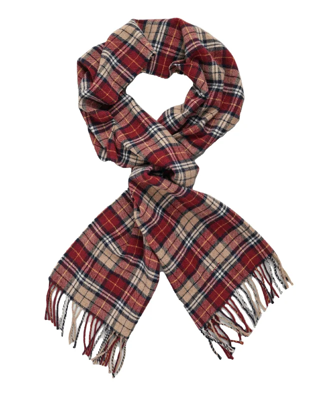 Multi Check Scarf - Plumped Red Velvet unclassified dresses