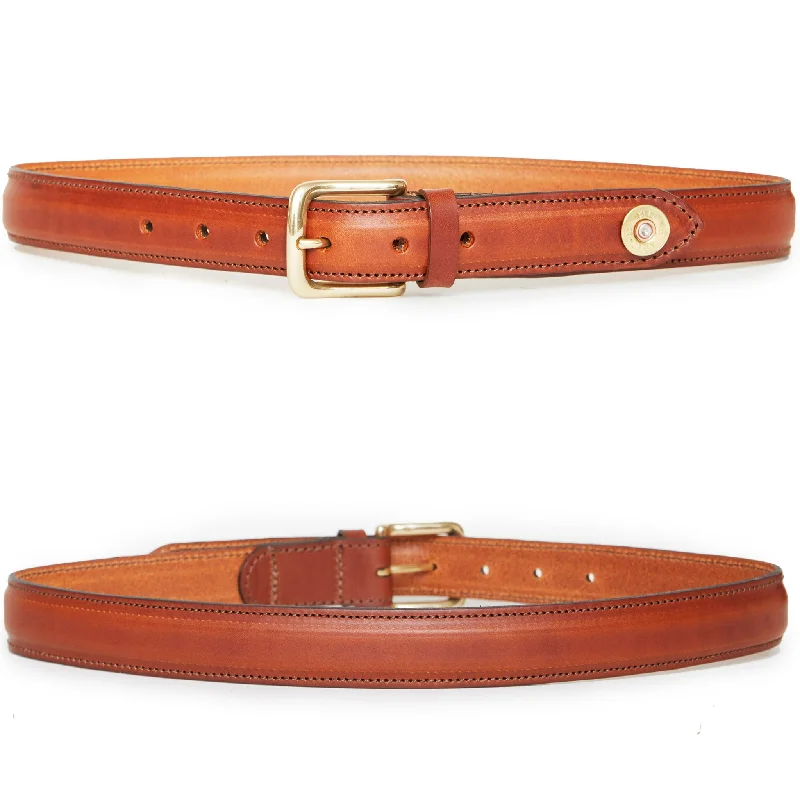 Stow Field Leather Belt with Cartridge Tip - Cognac Satin unclassified dresses