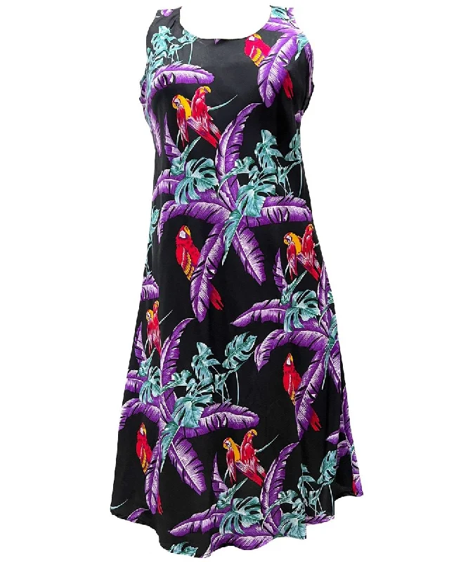 Jungle Bird Parrots Dress Sleeveless Knee Length Long unclassified dresses