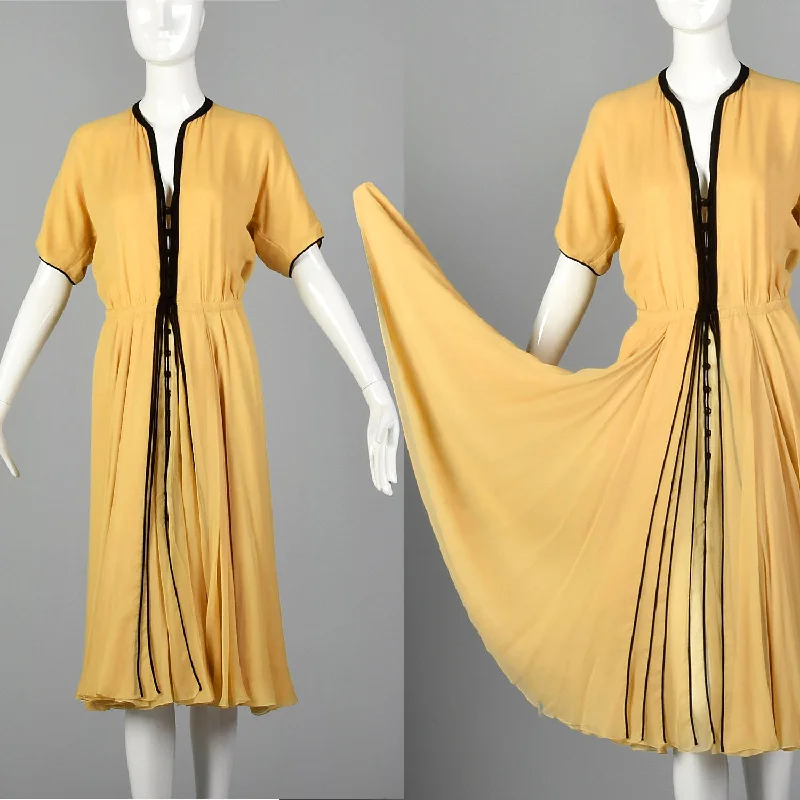 Large 1970s Galanos Bonwit Teller Silk Chiffon Dress Bold pattern unclassified dresses