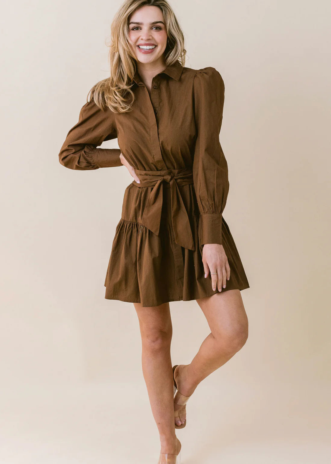 Austin Dress (Mocha) Chiffon unclassified dresses