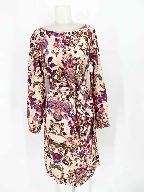 Lavand Women's Tan/Purple Long Sleeve Floral Size S Dress Zara floral dresses