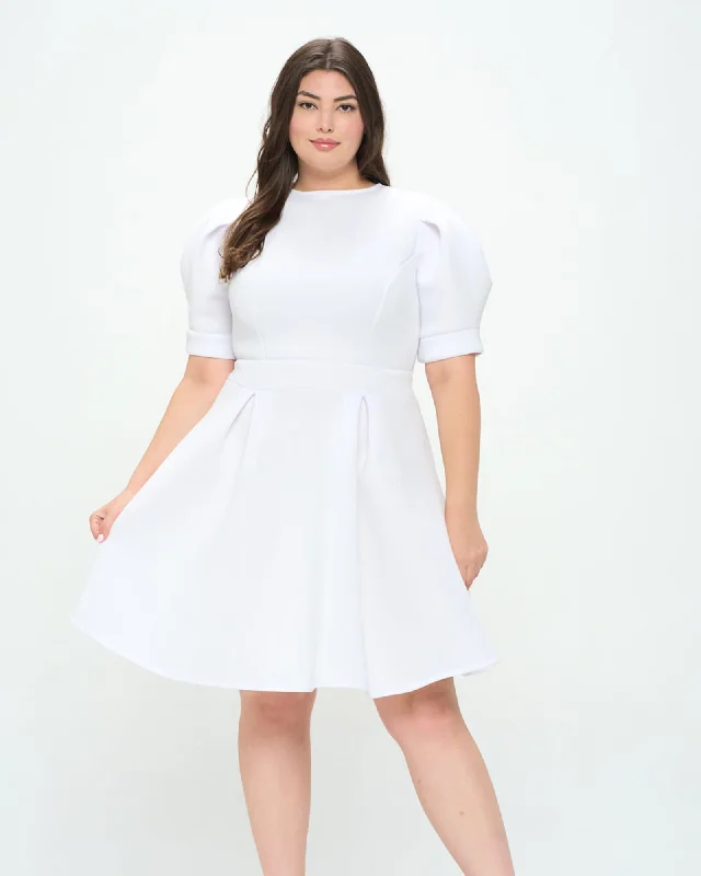 Lindsey Flare Dress | White Tiered unclassified dresses