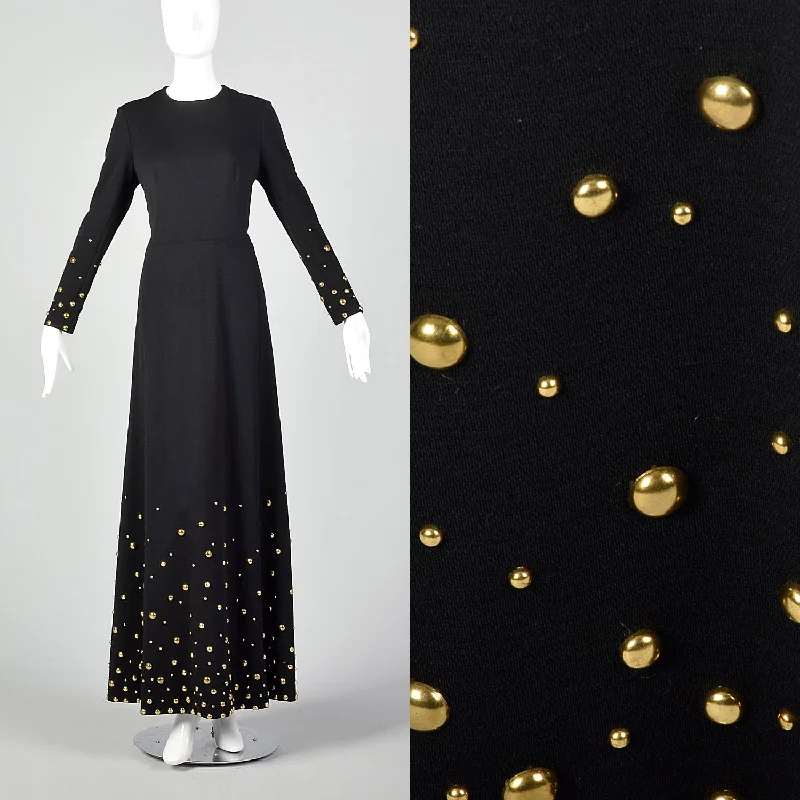 Medium Bergdorf Goodman 1970s Black Knit Dress Knitted unclassified dresses