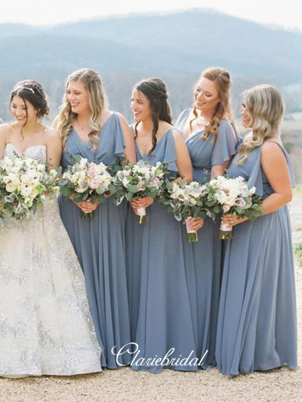 New Trendy Chiffon Bridesmaid Dresses, Elegant Bridesmaid Dresses Fall unclassified dresses