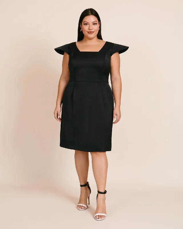 Rebel Dress Knee Length | Black Ruched unclassified dresses