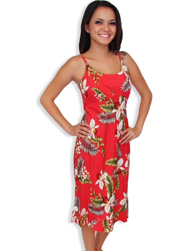 Red Hawaiian Dress Hanapepe Slip Design Everyday wear unclassified dresses