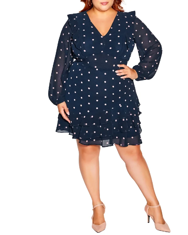 Sabrina Dress | Navy Polka Dot Casual chic unclassified dresses