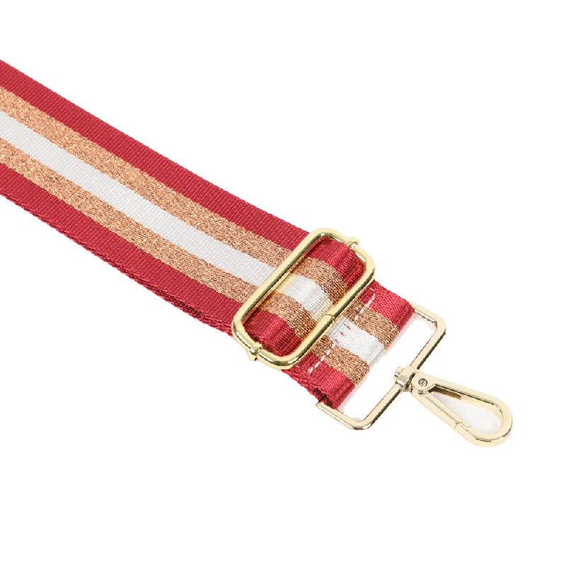 Bag Strap - Red & Copper Glitz Stripe Dark color unclassified dresses