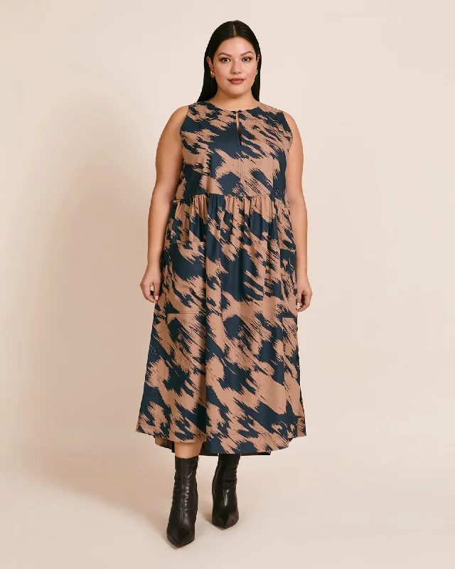 San Cristobal Trapeze Dress | Animal Ikat Date night unclassified dresses