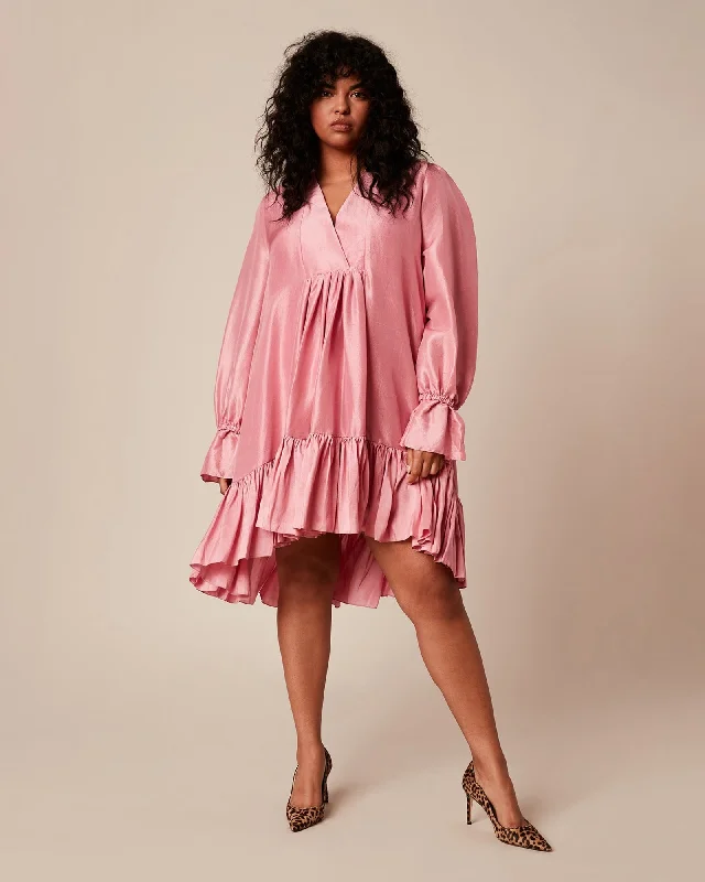 Silk Thistle Dress | Pink High-low unclassified dresses