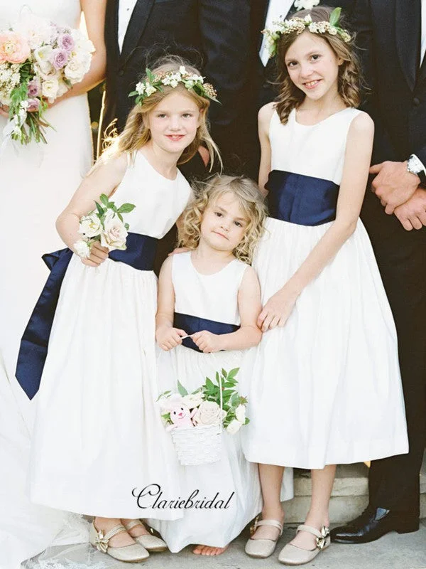 Simple Design Flower Girl Dresses, Popular Little Girl Dresses Color block unclassified dresses