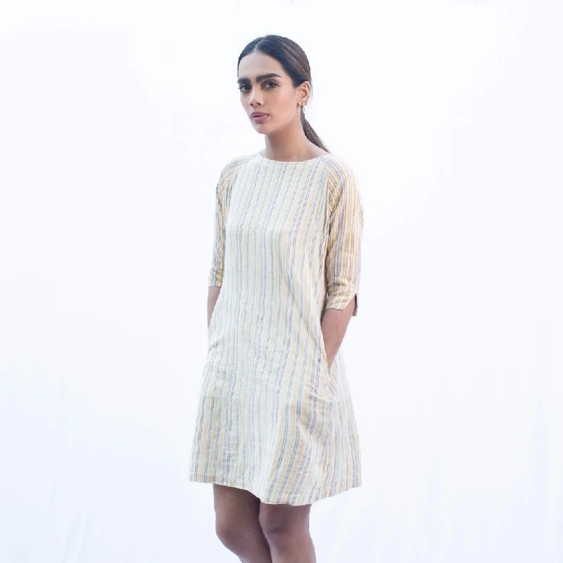 SIYA Yellow Stripe Kala Cotton Dress Graduation unclassified dresses