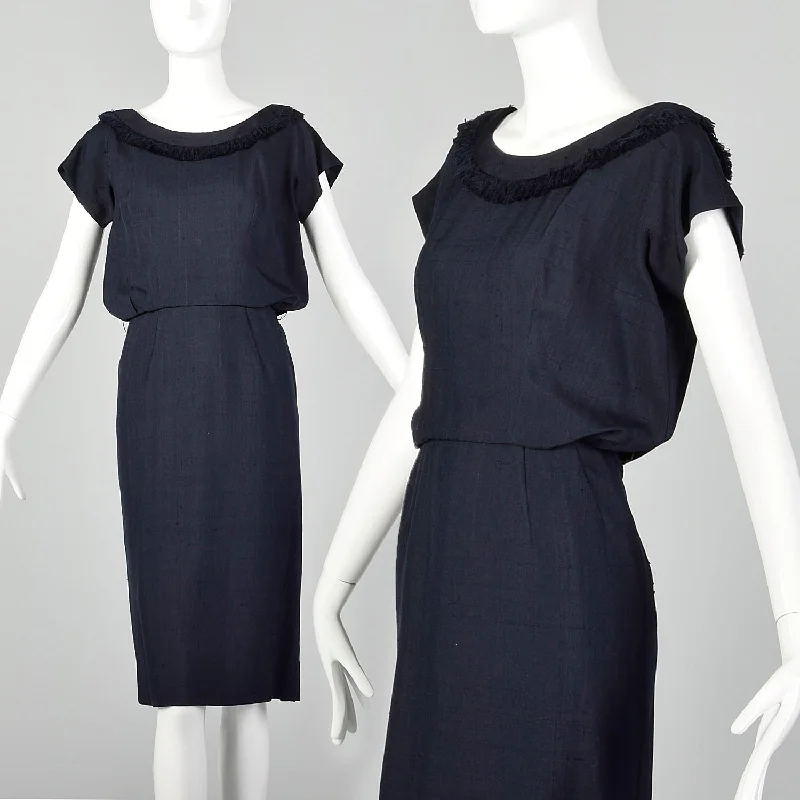 Small 1950s Suzy Perette Navy Blue Dress Everyday wear unclassified dresses